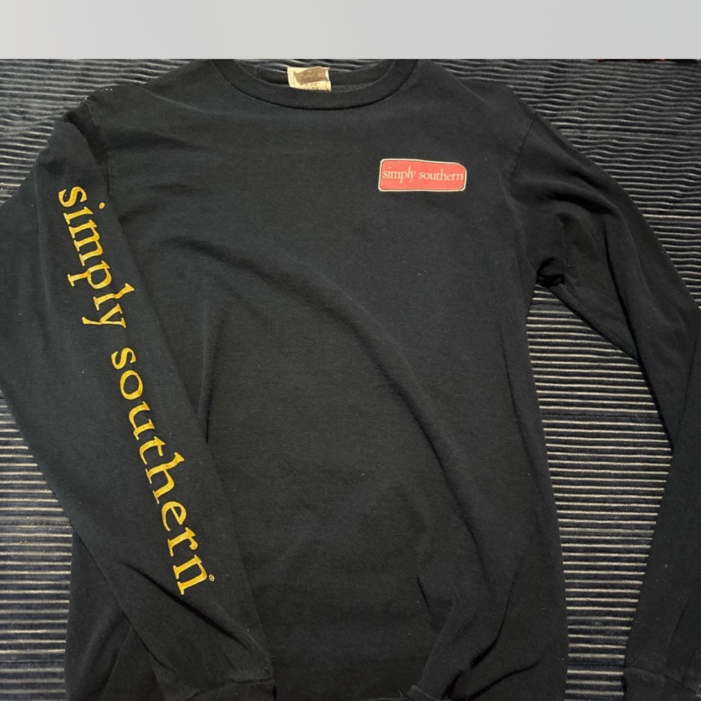 Simply Southern Black Shirt with Gold Lettering